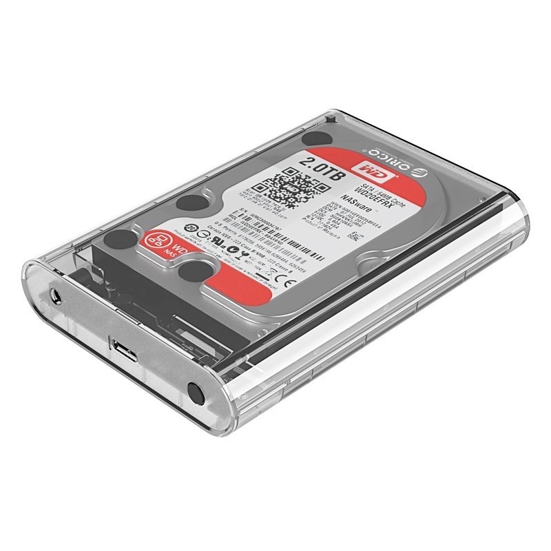 ORICO ENCLOSURED HDD CASE 3.5INCH CASE HDD TRANSPARENT CASE 3.5INCH HDD STORAGE CASE