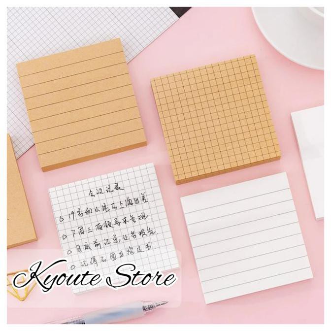 

Cuci Gudang Awal Tahun Sticky Notes Simpel Grid Polos Garis Craft Scrapbook DIY Bujo Planner - Kotak