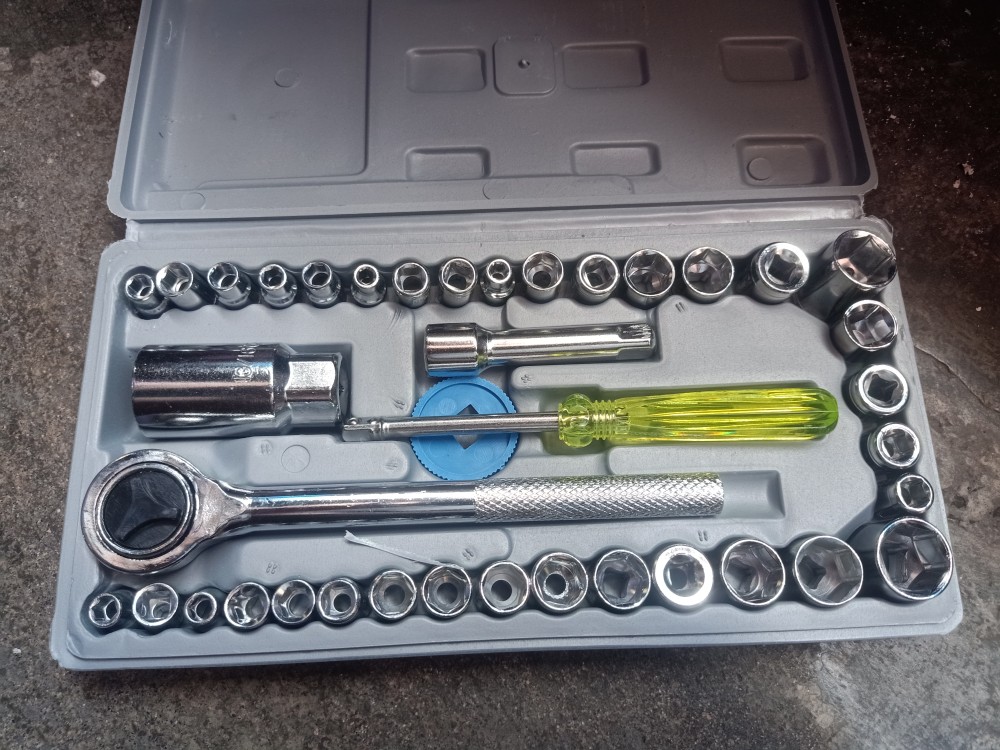 Kunci Shock Set Bengkel Komplit Isi 40 In 1 Tool Box Kunci Sok