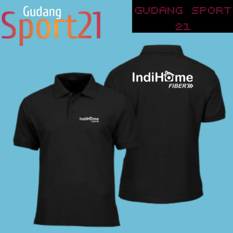 kaos polo kerah indihome fiber kaos indihome fiber