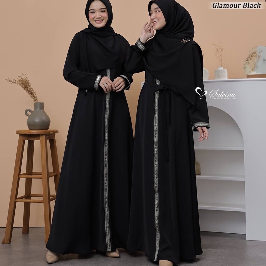 Salvina Gamis Aisha Quality Premium Syar'i Dress (A3X9) Dress Panjang Gamis Brukat Dewasa Gamis Polo