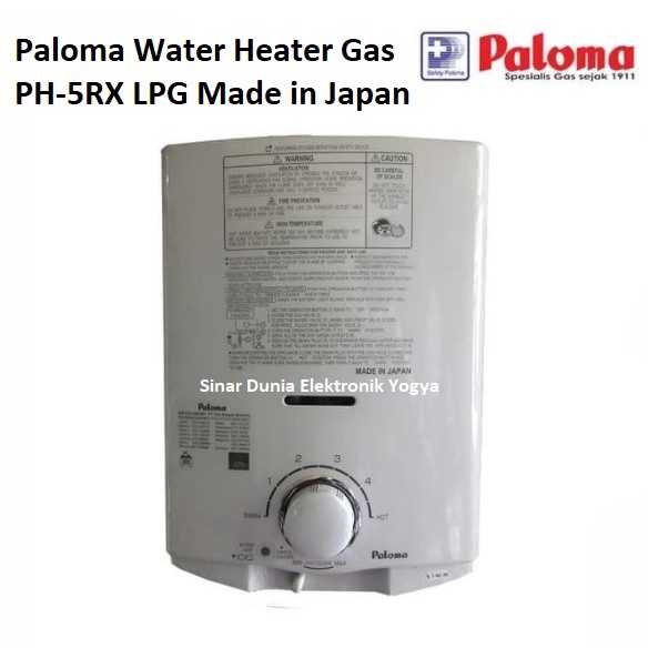 Paloma Water Heater Gas LPG PH-5RX Pemanas Air Gas 5 Liter PH 5RX