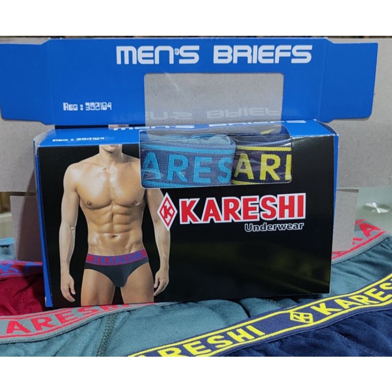 3 Pcs /BEEE_91 | Celana Dalam Pria Kareshi Karet Boxer  Segi 3