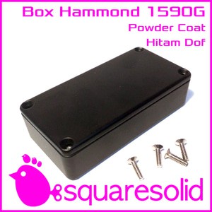 Kotak Box Hammond 1590G Black Hitam Powder Coat Aluminium Squaresolid