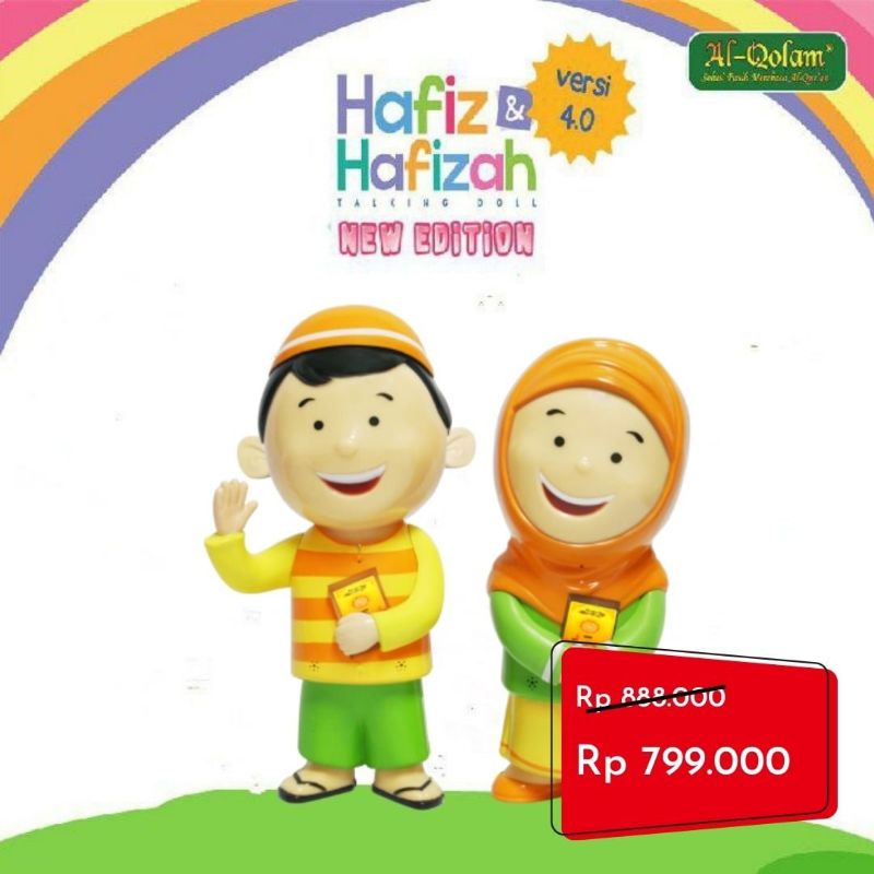 Al Qolam - Mainan Edukasi Boneka New Hafiz Hafizah Talking Doll Versi 4 Boneka Mengaji Murottal Qur'