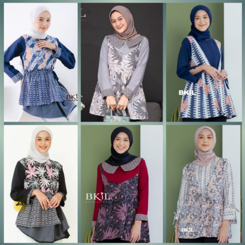 tey-17 Batik Wanita ASJ SA HRB026 Kenongo Kemeja Tosca Pendek