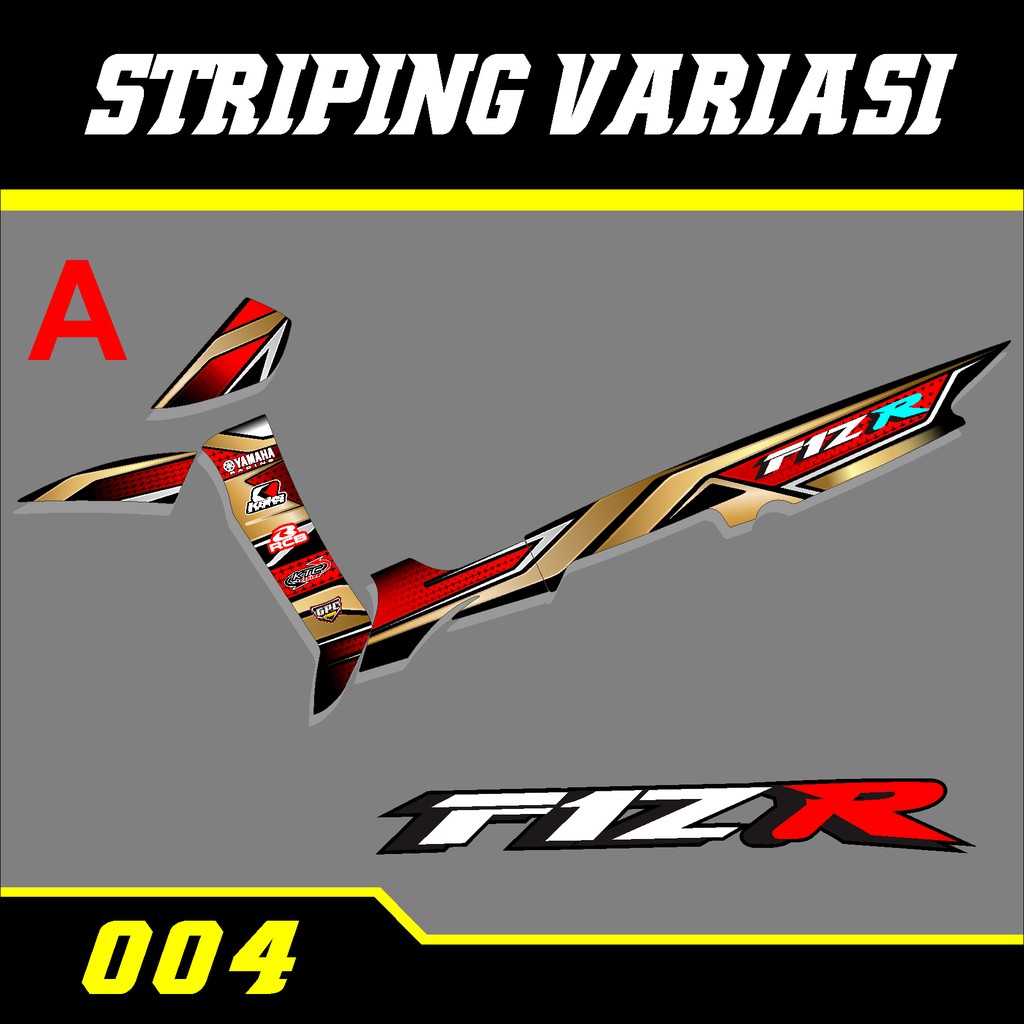 stiker fiz r/striping fiz r/Sticker striping variasi motor FIZ R Racing 004