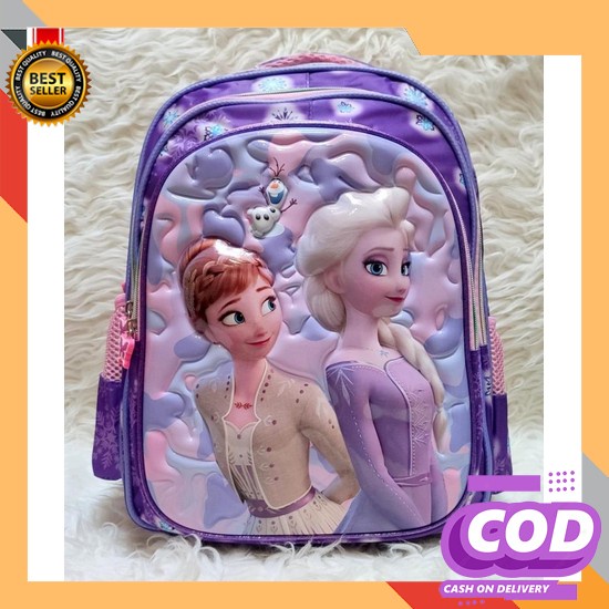 L43X8 Tas Koper Anak Perempuan Roda Inch Dorong Inch Dorong Elsa Biru  Tas Ransel Sd Import Unicor