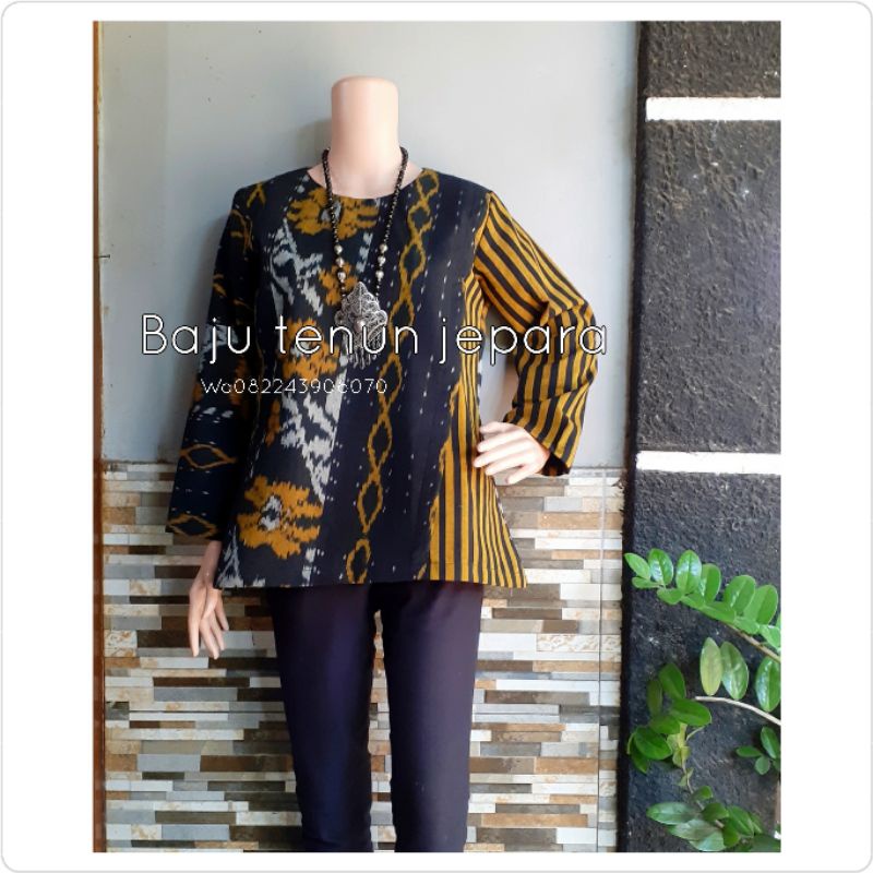 Blouse tenun etnik blangket jepara baju tenun jepara BTB66