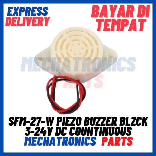 [PAS-9699] SFM-27-W PIEZO ELECTRIC BUZZER BLZCK 3-24V DC COUNTINUOUS