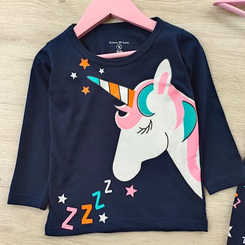 Set Piyama Anak Perempuan Unicorn Usia 1-6t PB8