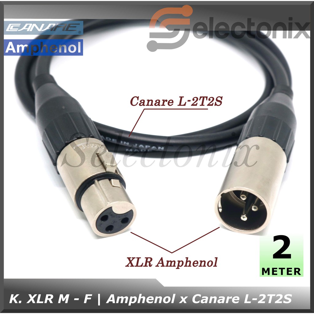 Kabel Mic XLR Male - Female | Amphenol x Canare [2m]