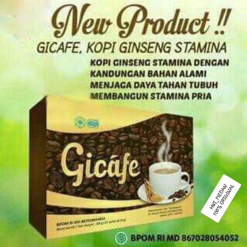 

GICAFE KOPI GINGSENG STAMINA(PENAMBAH STAMINA JURAGAN)