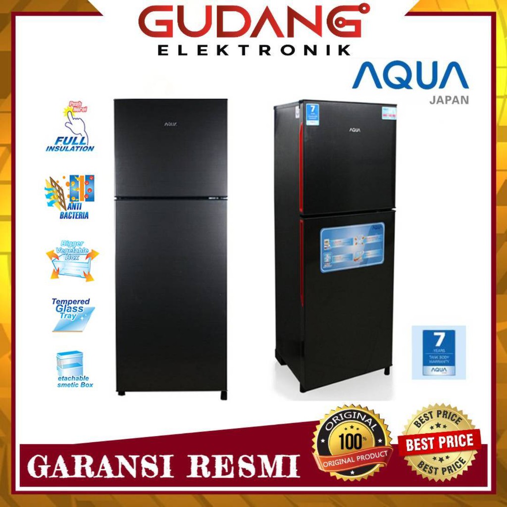 LEMARI ES 2 PINTU AQUA AQRD 261 KULKAS AQUA AQR-D 261