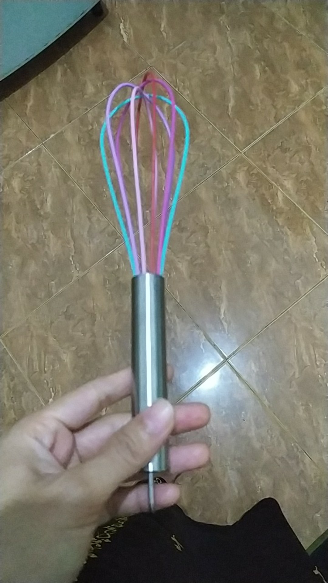 Alat Pengocok Telur Bahan Stainless Steel, Warna Dikirim Acak