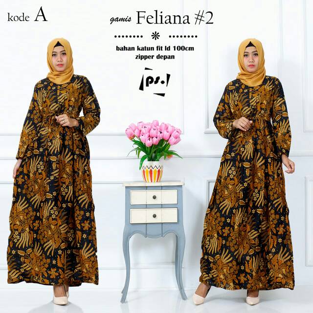 Pusat Grosir Ps Feliana Gamis Batik Halus Busui MLb88KIggQ0z7