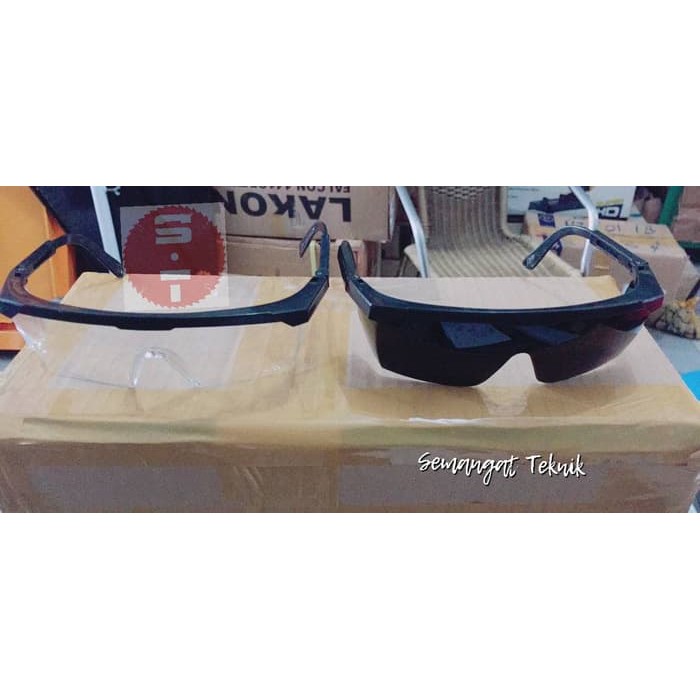 KACAMATA SAFETY GLASS PELINDUNG BENING HITAM