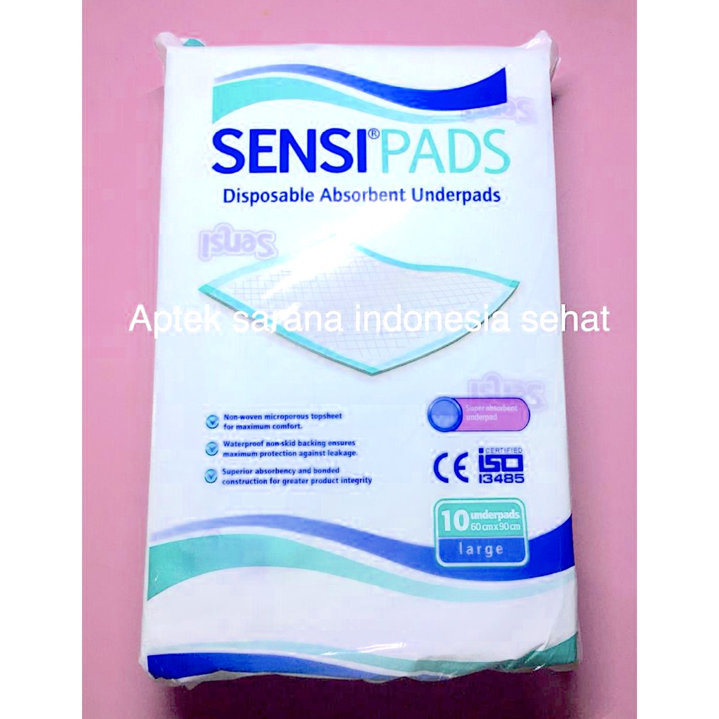1 Pack Underpad Sensipads UK L isi 10 lembar (sepuluh lembar)