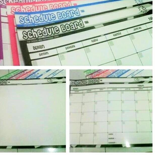 

☄ Schedule board jadwal kertas gulung portable papan tulis karton ✳