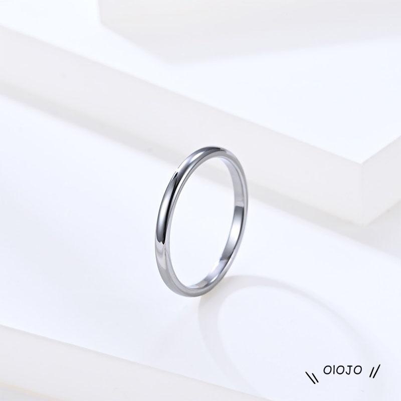 【COD】Cincin Pernikahan Bahan Titanium Steel Tipis 2mm Untuk Pria / Wanita