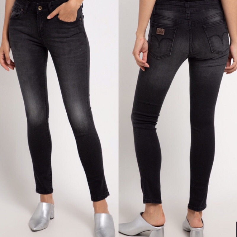 CELANA WANITA LOIS ORI-BLACK SLIM