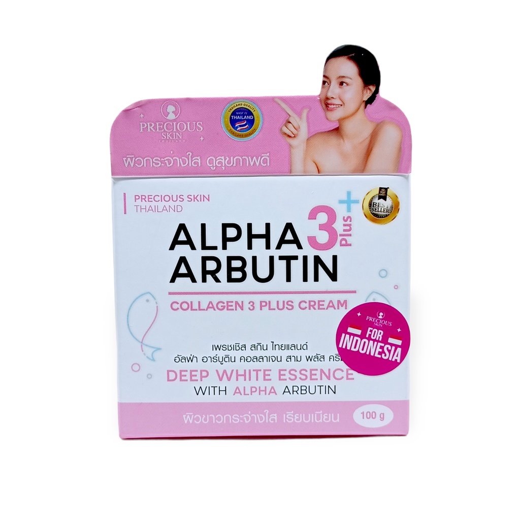 Alpha Arbutin 3 Plus Collagen Deep Essence Whitening Cream Perawatan Kecantikan Kulit badan Original