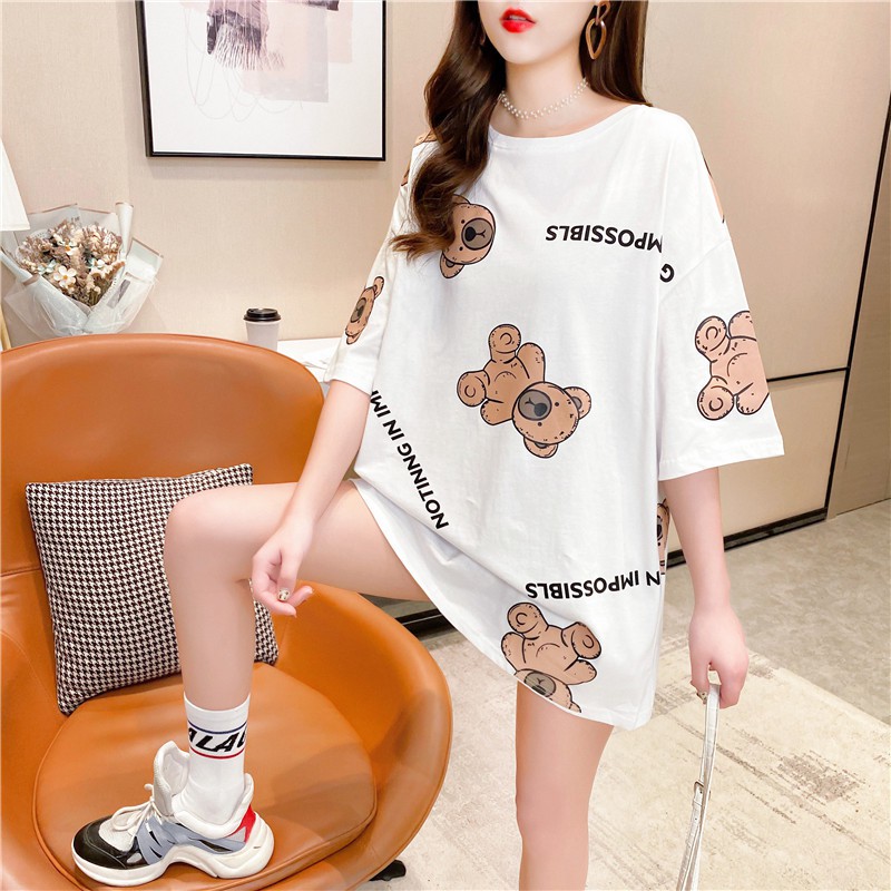 Kaos Oversize Import  Imposible Bear | KI124 | Atasan Oversized Bigsize • Couple • Fashion Wanita