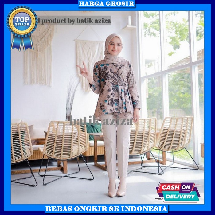 Buju Kerja Perempuan Blouse Cewek Kekinian Buju Cewek Formal Baju Batik Wanita Atasan Kerja Casual K