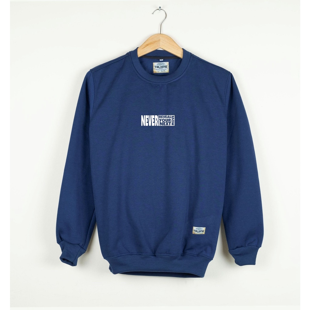 TALKING Crewneck Distro Sweater Pria Oversize List Never