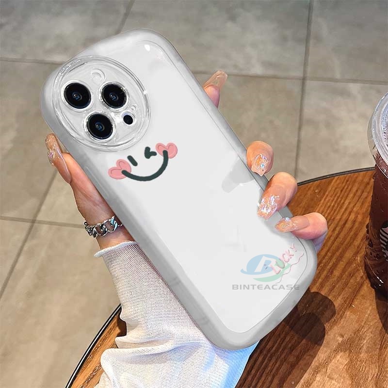 Casing TPU Realme 5 5i 6i C3 C35 C21Y C25Y C21 RealmeC11 2021 C25 C15 C12 C2 Motif Smiley