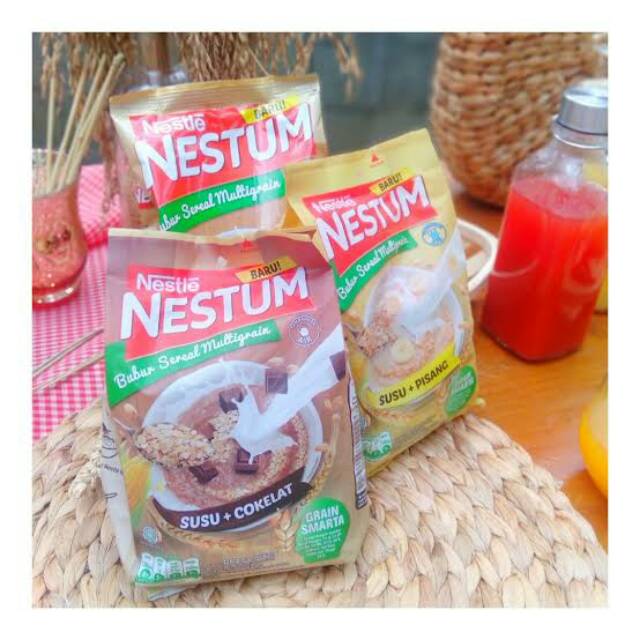 Nestle Nestum sereal susu, pisang susu, coklat 128gr isi 4 sachet