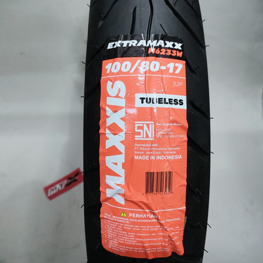 BAN MAXXIS 100/80-17 EXTRAMAXX