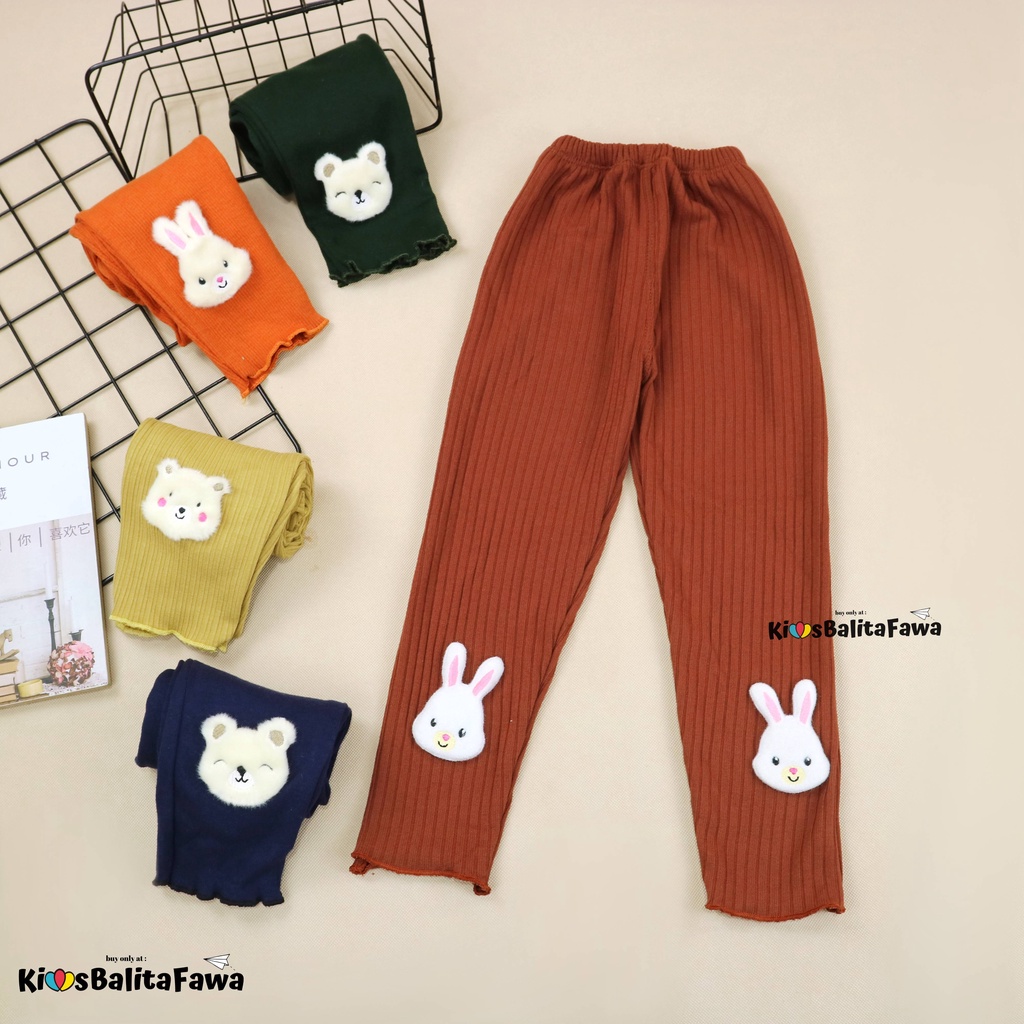 [IMPORT] Legging Dahyun uk Bayi 3-12 Bulan / Celana Panjang Premium Cotton Rib Anak Perempuan Bayi Balita Leging Polos Knit Import babycinnamon