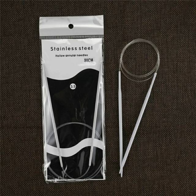 circular knitting needle/ jarum knit bahan stainless steel 11pcs/set