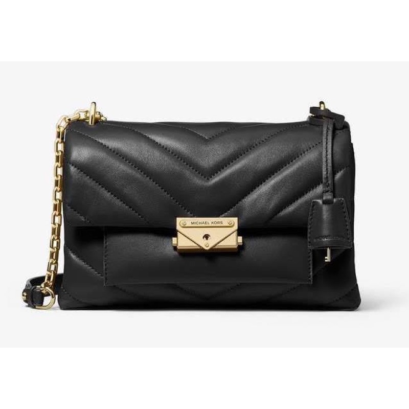 Michael Kors MK Cece Medium Quilted Black Convertible Shoulder Bag