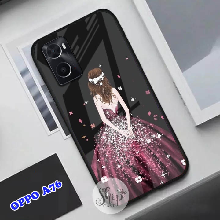 Softcase Glass Oppo A76  - Case Oppo A76 - Case Lucu - case Oppo A76 - kesing Oppo A76 - softcase Op