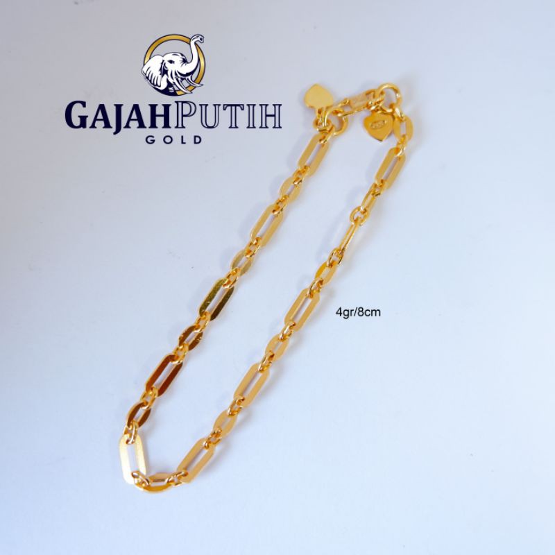 4gr Gelang Model Italy Kotak Emas Asli kodeO24080