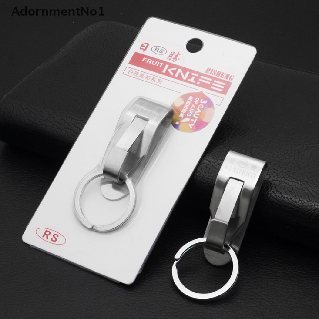 (AdornmentNo1) Klip Gantungan Kunci Bahan Stainless Steel