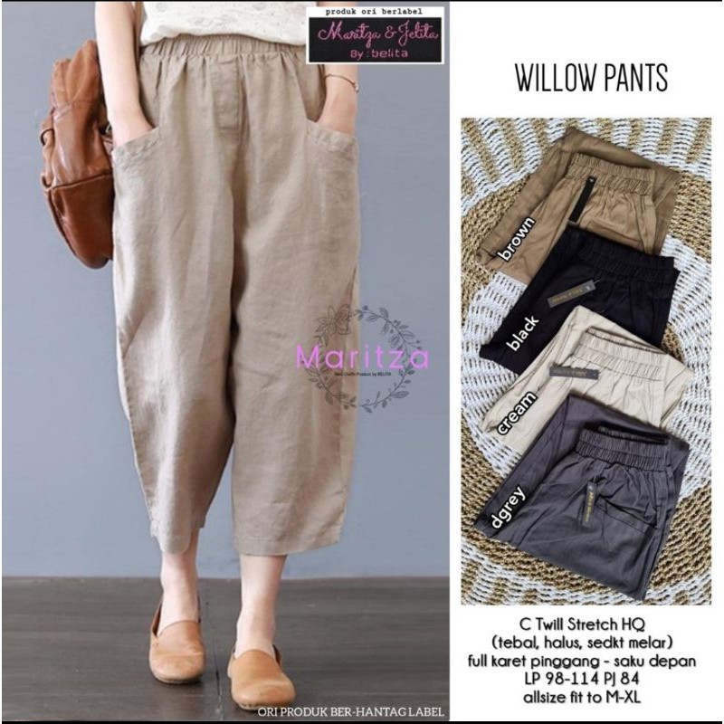 WILLOW PANTS BY MARITZA / TWILL
