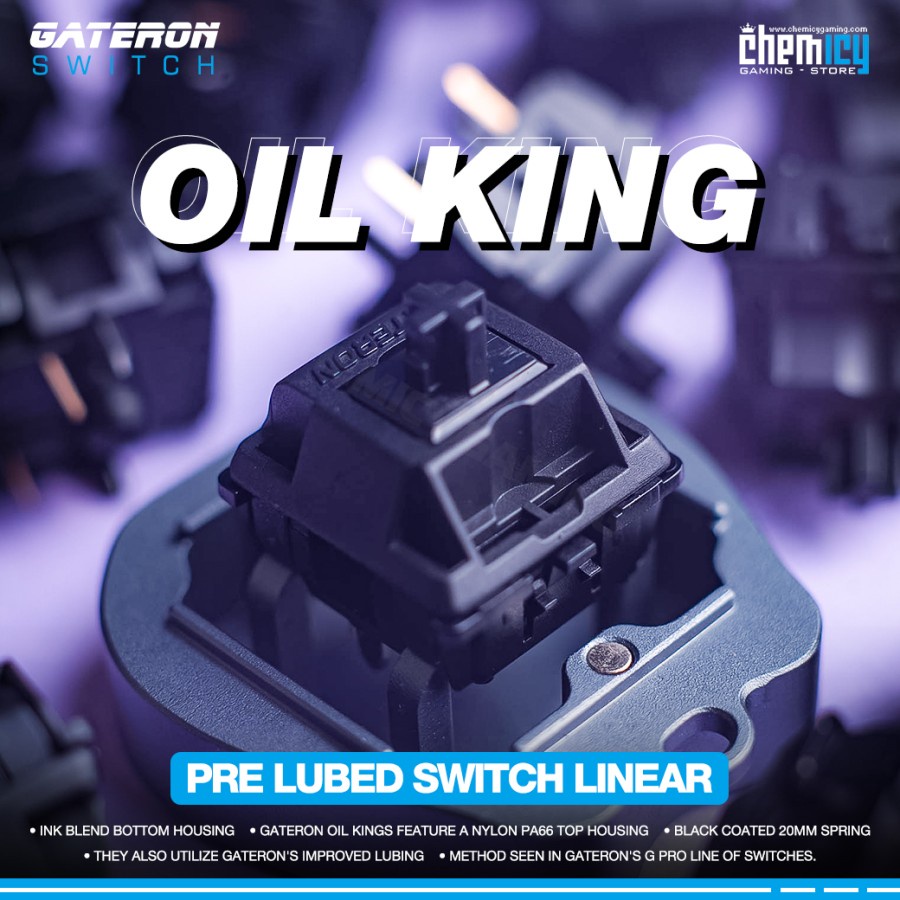 Gateron Oil King Switch Pre Lubed Linear 55G
