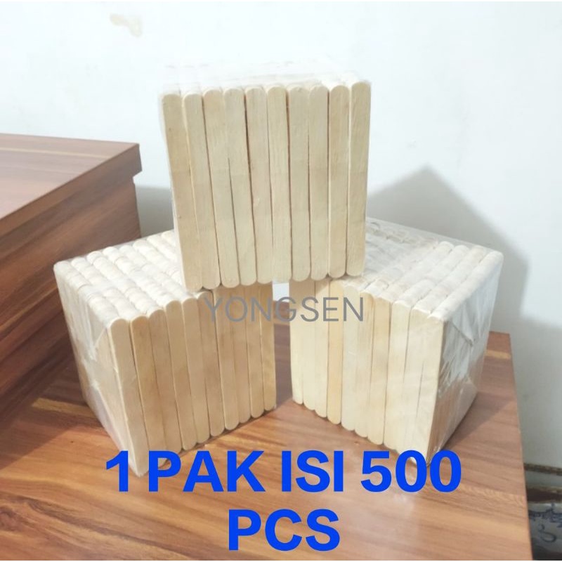 

( 1 pak ) stik stick gagang kayu ice es cream crem crim krim