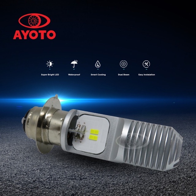 Lampu motor depan LED AYOTO M2A PRO H6 AC DC motor matic bebek AC DC