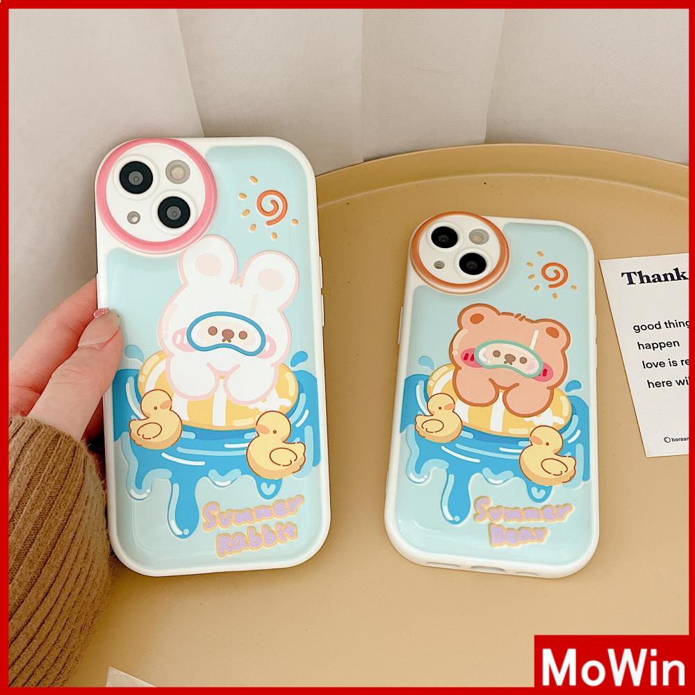 iPhone Case TPU Silicone Soft Case Airbag Shockproof Protection Camera Bear Rabbit Cartoon Cute Compatible For iPhone 11 Pro Max 13 Pro Max 12 Pro Max 7Plus xr XS Max