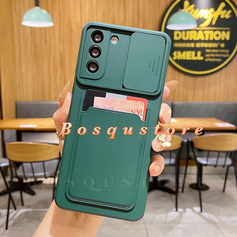 CASE REALME C21Y/ C21/ C2/ C1/ REALME 2PRO/ REALME U1 / SOFT CASE MACARON SLIDE CAMERA PLUS SLOT CARD HOLDER