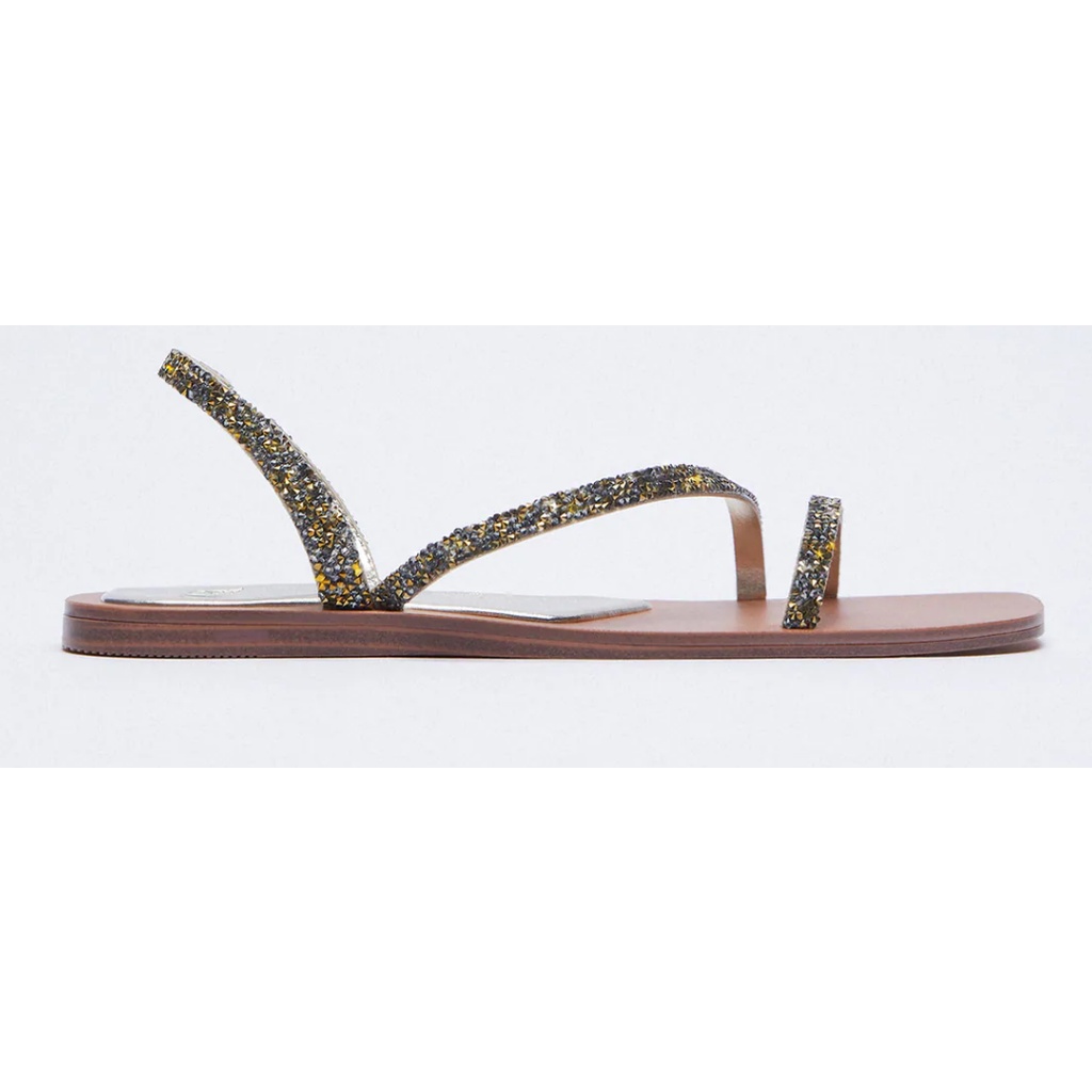 SANDAL WANITA ZS-3347 FLAT SANDALS WITH SHINY