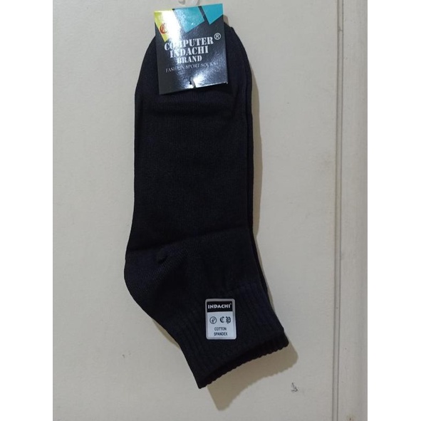 ➩ Kaos Kaki Hitam Matakaki Merek Computer Indachi Polos Grosir ℮