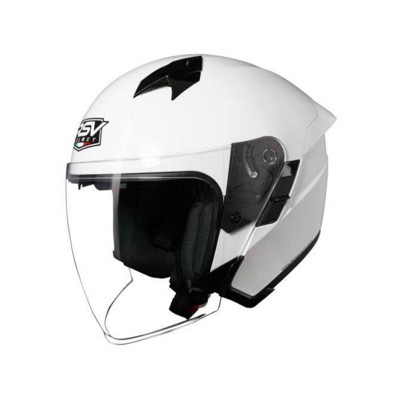 HELM RSV SV300 SOLID WHITE HALF FACE DOUBLE VISOR RSV