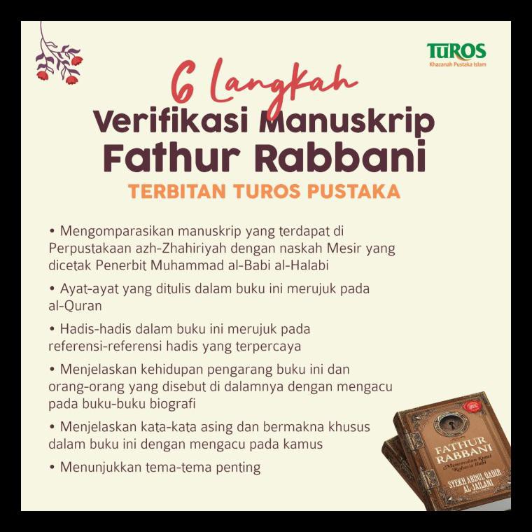 Buku Religi/Buku Spiritual Fathur Rabbani - Edisi Revisi Dan Terjemahan Terlengkap
