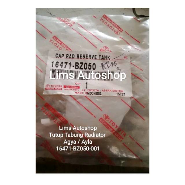 Tutup Tabung Radiator Agya or Ayla ORI 16471-BZ050-001