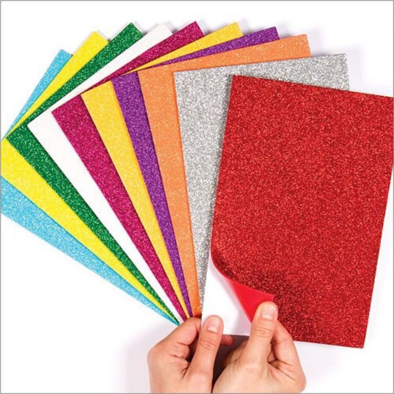 GLITTER GOLD SILVER COLOR PAPER STICKER STIKER KERTAS WARNA EMAS PERAK KILAP KILAU